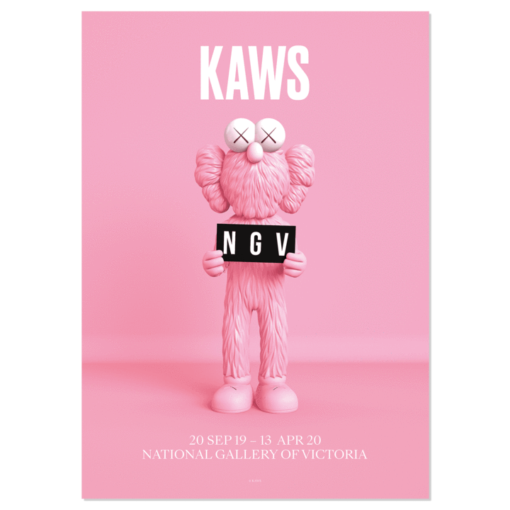 KAWS NGV BFF ポスター BLUE PINK 2枚セット KAWS BFF Set of 2 Posters (1 Blue and 1 Pink) — Comal County